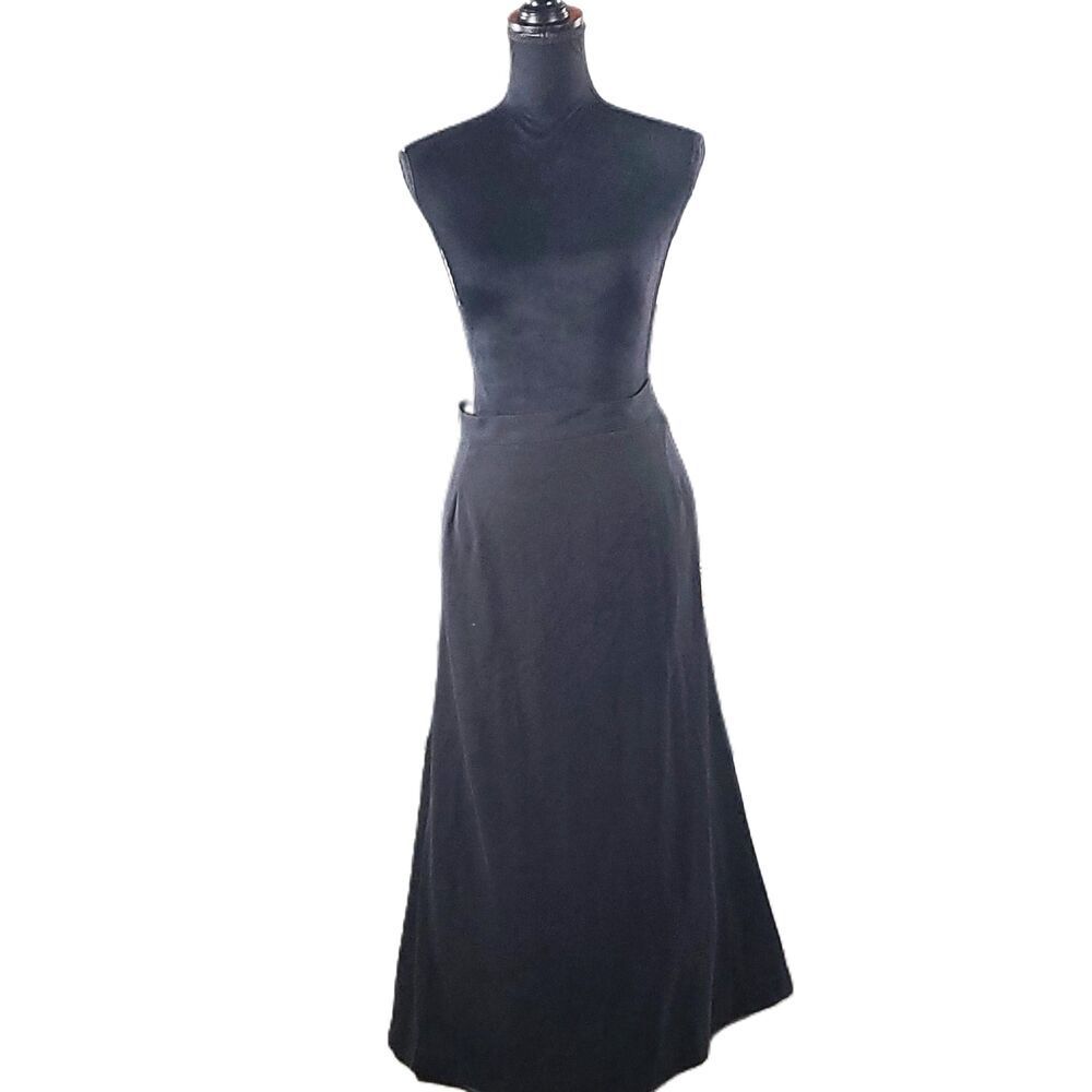 Silhouettes Women's Black High Waisted Maxi Skirt  Size 24WP